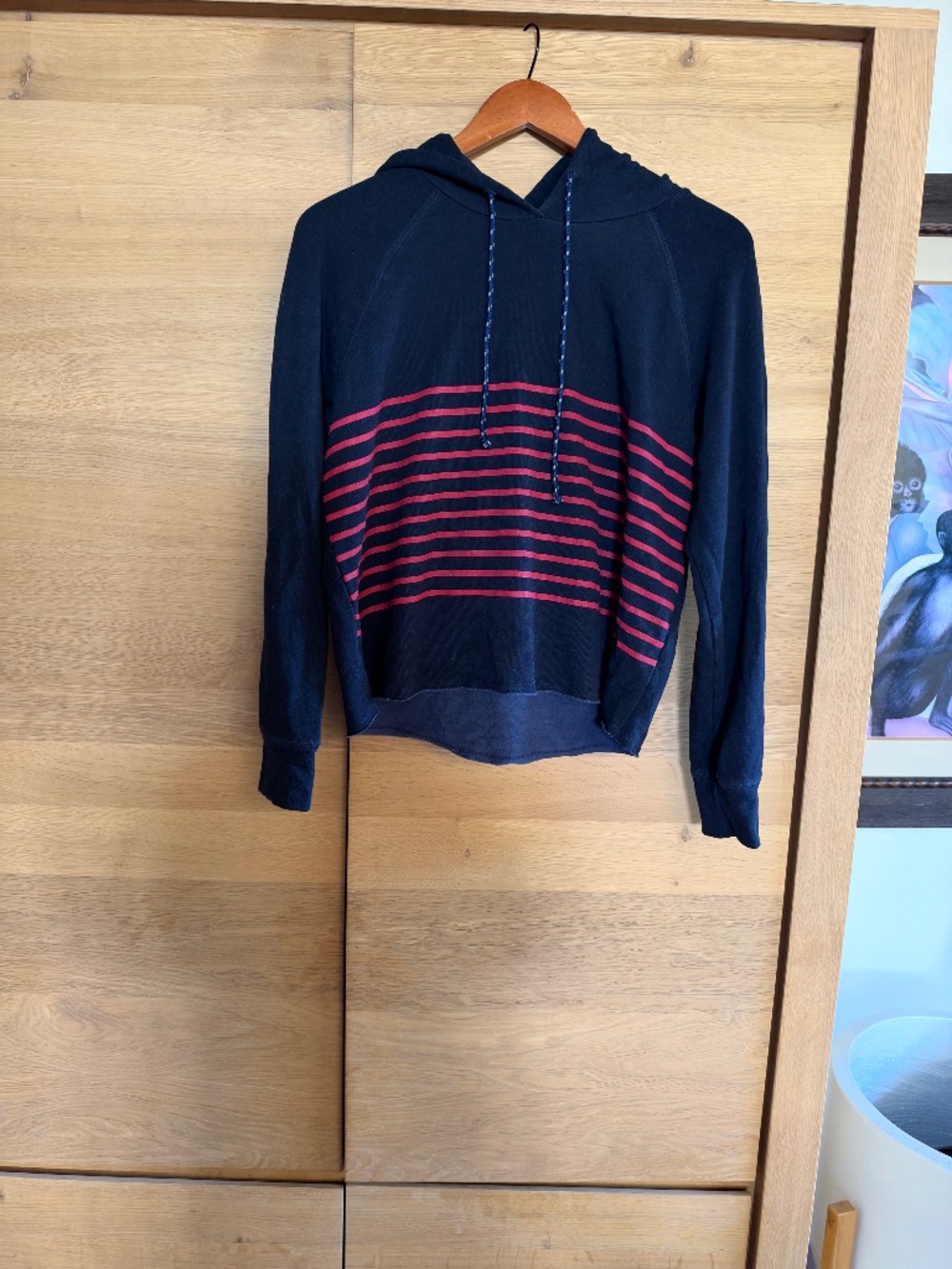 SUNDRY Navy Cropped Sweatshirt